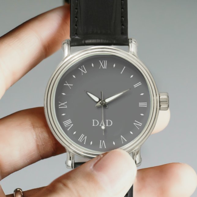Montre Black et blanc Vintage papa Monogramme Watch (Créateur téléchargé)