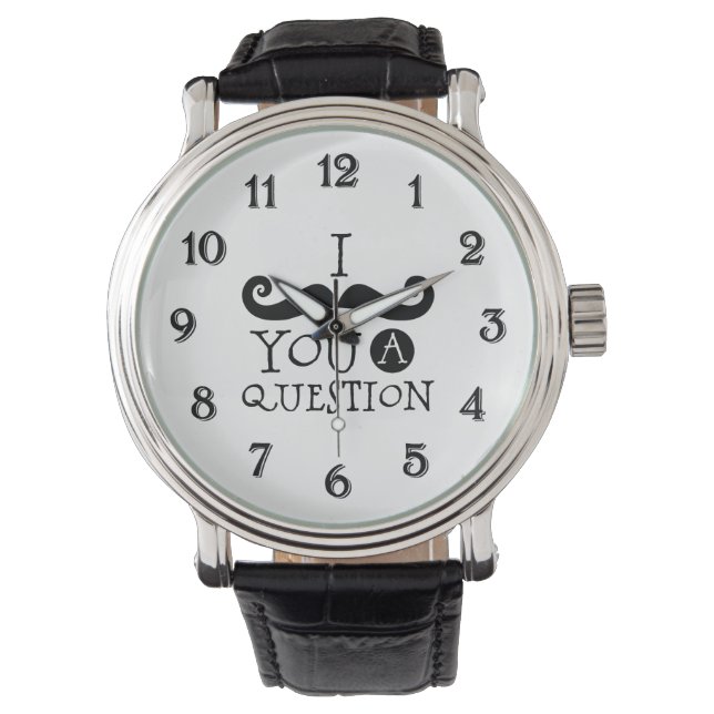 Montre Black Je te moustache une question (devant)