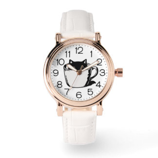 Montre Black kitten with red nose hiding in a cup