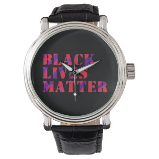 Montre Black Lives Matter Peinture 02 Rouge violet person