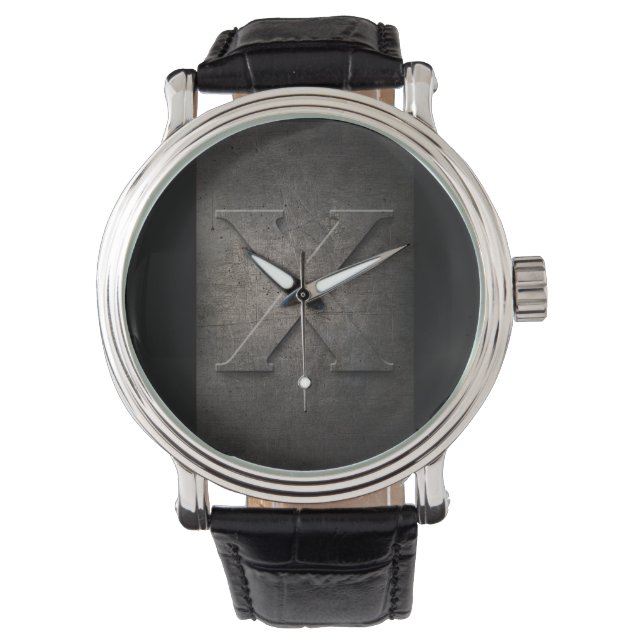Montre Black Metal Rustic X Monogram Watch (devant)