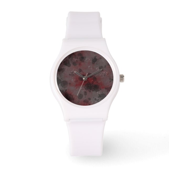 Montre Black Red Bubble Sporty White (Recto)