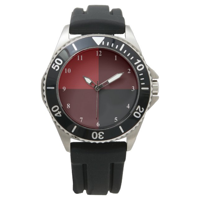 Montre Black Red Check Watch (devant)