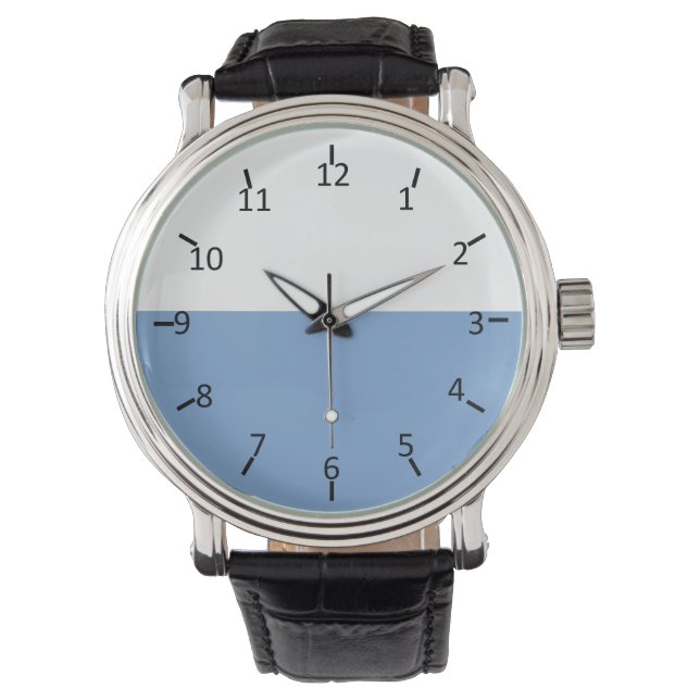 Montre Blanc et bleu clair (devant)