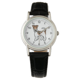 Montre Blanc Et Tan Wire Fox Terrier Cute Dessin Chien