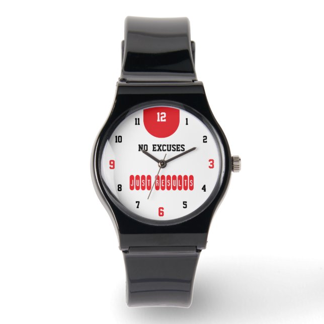 Montre Blanc Sans Excuses Juste Des Résultats (Recto)