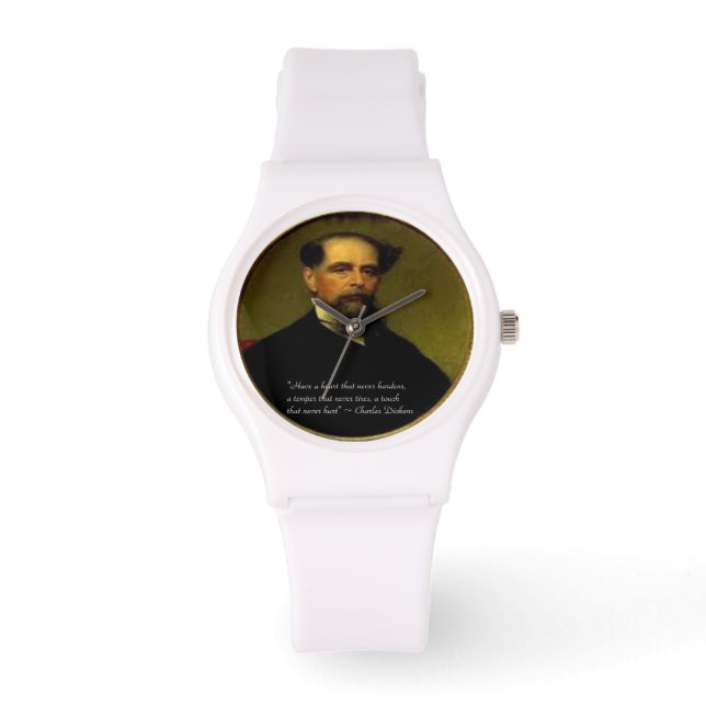 Montre Blanche en Silicone pour Femmes Charles Dic (Recto)