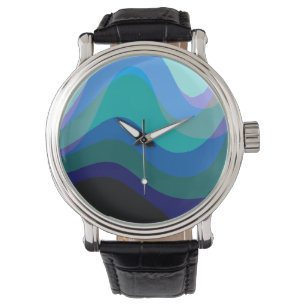 Montre Bleu Abstrait 303 - Art Super