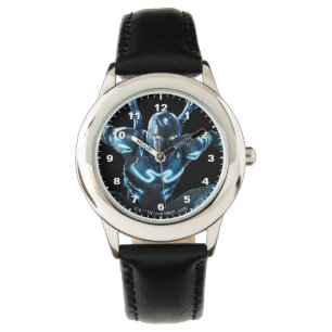 Montre Bleu Beetle Leaping Caractère Art