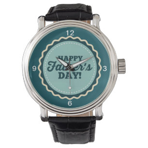 Montre Bleu blanc Bonne Fête des pères papa