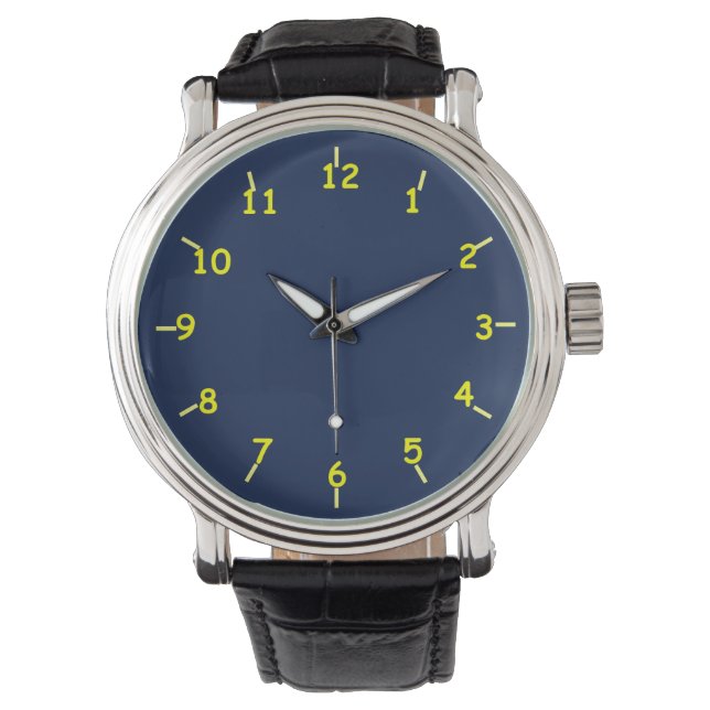 Montre Bleu et jaune (devant)