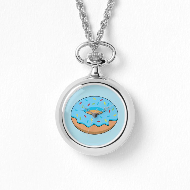Montre Bleu givré avec dessin à arroser (Recto)