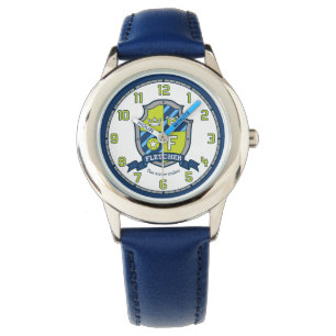 Montre Bleu nommé d'ours de crête de la lettre F de
