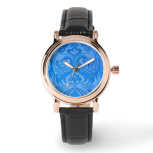 Montre Bleu Oriental Peacock Birds