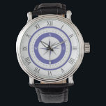 Montre Bleu Rose Bleu Blanc Nautique<br><div class="desc">boussole montre à poignet rose,  montre à temps nautique,  direction du navire cercle,  nord sud-est ouest,  nord sud-est ouest,  mer marine thème,  bleu et blanc foncé marine,  vintage antique mesure du vent,  étoile de mesure de direction circulaire,  voilier marin</div>