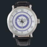 Montre Bleu Rose Bleu Blanc Nautique<br><div class="desc">boussole montre à poignet rose,  montre à temps nautique,  direction du navire cercle,  nord sud-est ouest,  nord sud-est ouest,  mer marine thème,  bleu et blanc foncé marine,  vintage antique mesure du vent,  étoile de mesure de direction circulaire,  voilier marin</div>