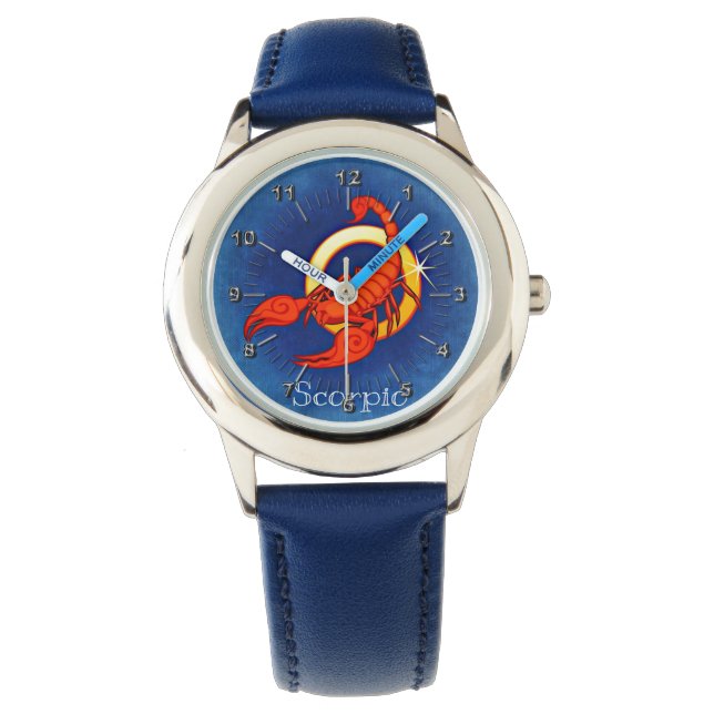 Montre Bleu rouge Scorpio (devant)