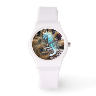 Montre Bleu Seahorse White Silicone Watch