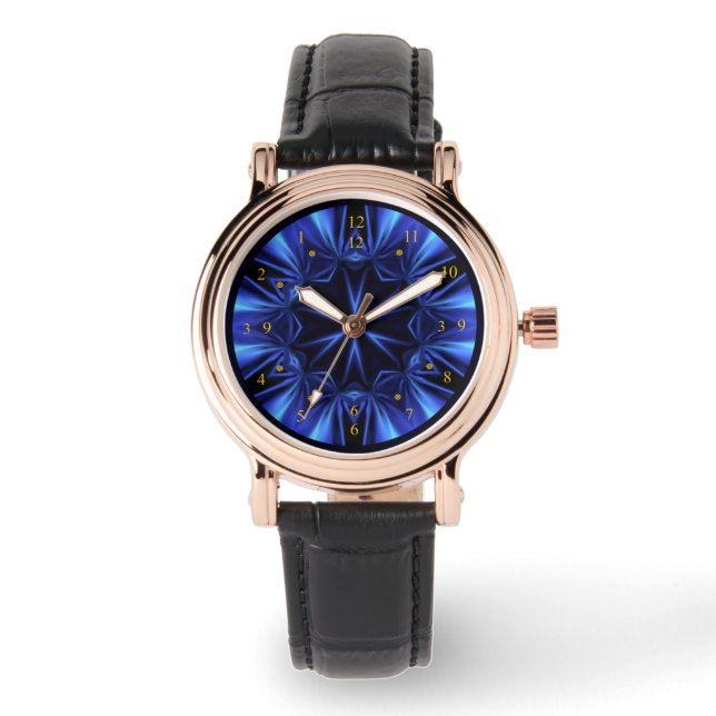 Montre Bleu Temps Warp V1 ~ Time Machine ~ Watch (Recto)