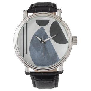 Montre Bleue Abstraite Moderne