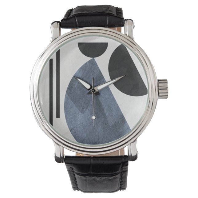 Montre Bleue Abstraite Moderne (devant)
