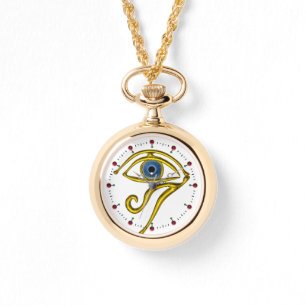 Montre BLEUE TALISMAN / YEUX DE HORUS, Blanc