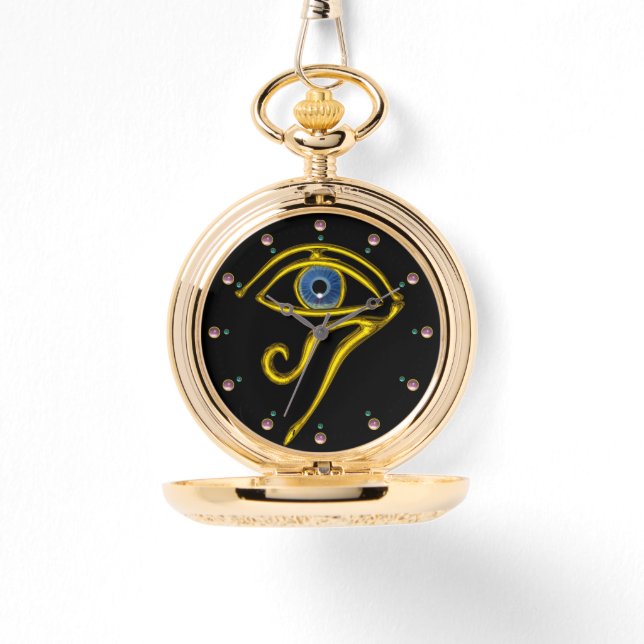 Montre BLEUE TALISMAN / YEUX DE HORUS, Noir (Recto)