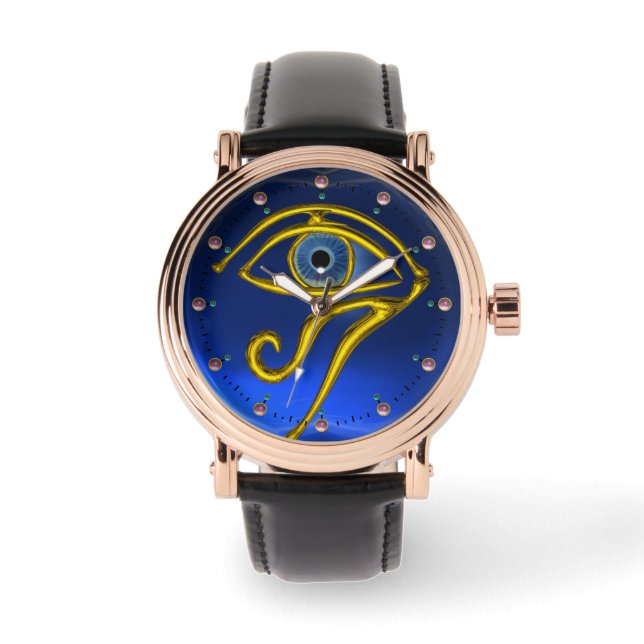 MONTRE BLEUE TALISMAN / YEUX D'HORUS (Recto)