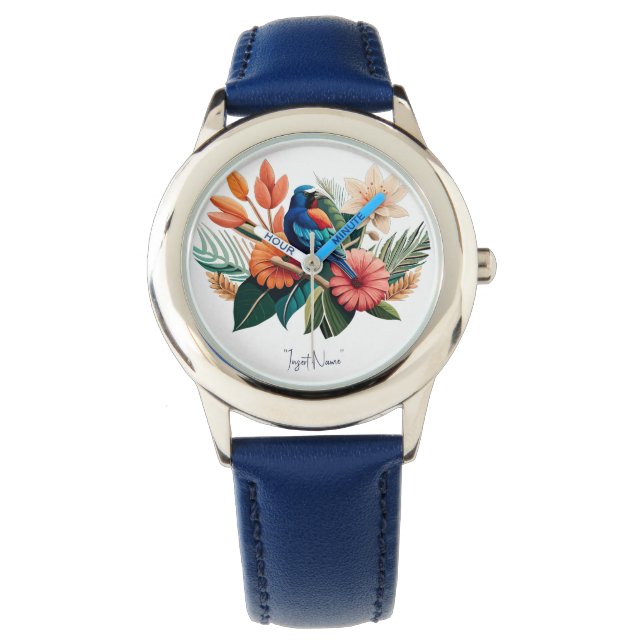 Montre Bliss tropicaux : une fusion vibrante de la flore (devant)