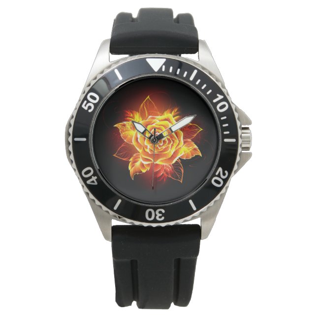 Montre Blooming Fire Rose (devant)