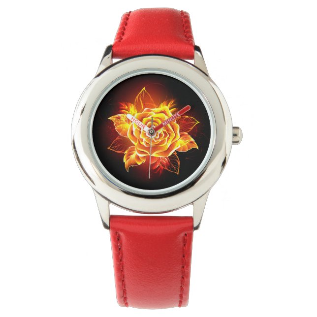 Montre Blooming Fire Rose (devant)