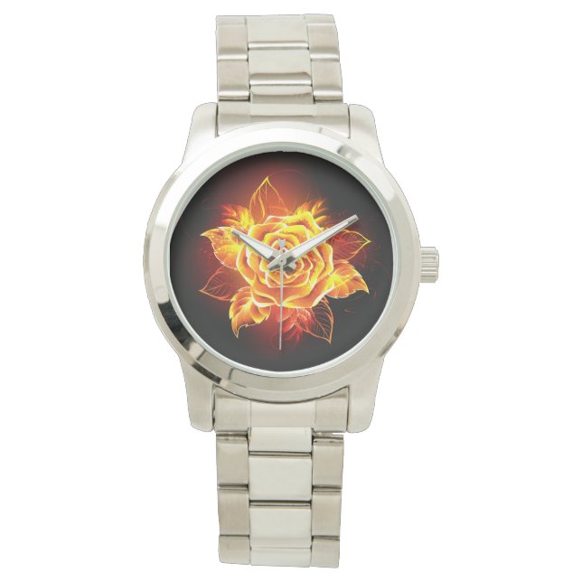 Montre Blooming Fire Rose (devant)