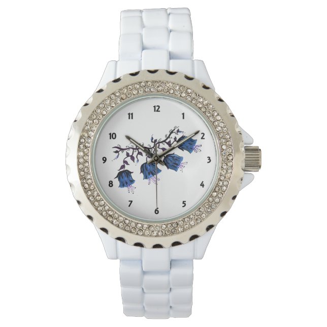 Montre Blue Canterbury Bells Womens Rhinestone Watch (devant)