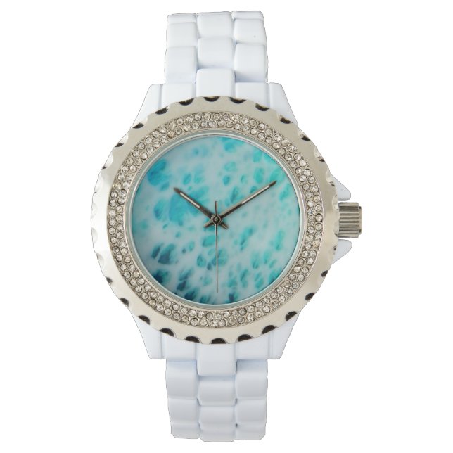 Montre Blue Crush - Abstrait d'art côtier  (devant)