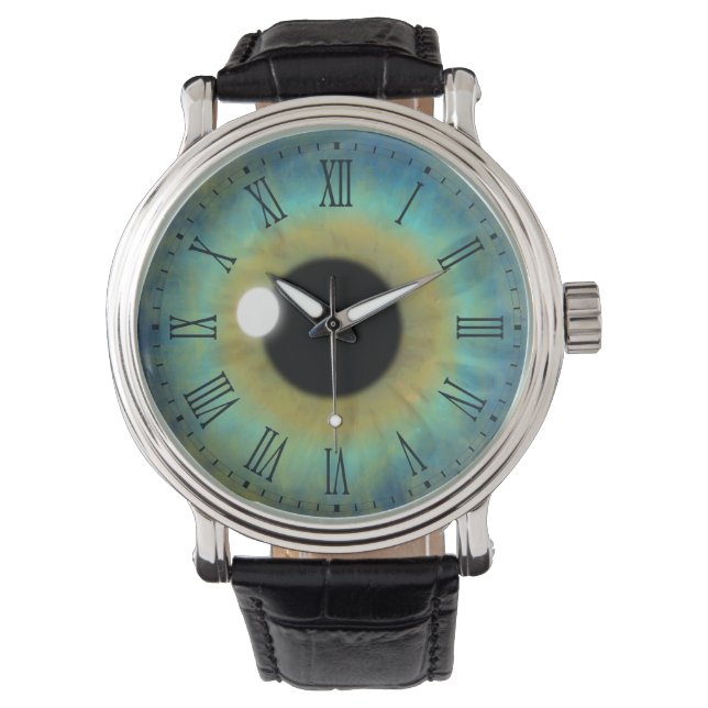 Montre Blue Eye Iris Eyeball Cool Custom Wrist Watches (devant)
