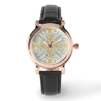Montre Blue Gold Mozaik Design Motif eWatch