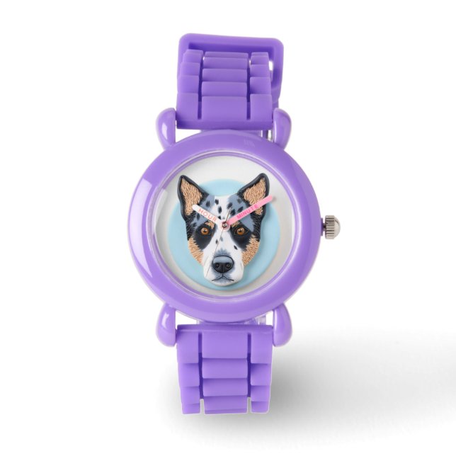 Montre Blue Heeler Chien 3D inspiré (Recto)