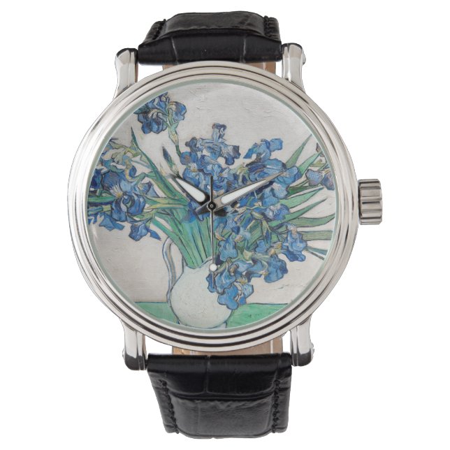Montre Blue Irises par Vincent Van Gogh Art (devant)