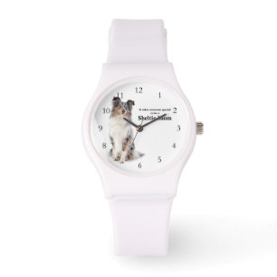Montre Blue Merle Sheltie Maman Watch