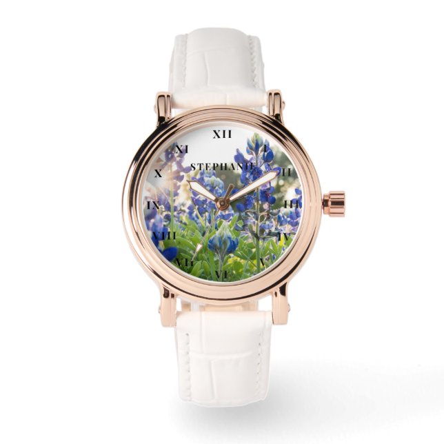 Montre Bluebonnets Texas Flower Lupine Floral (Recto)