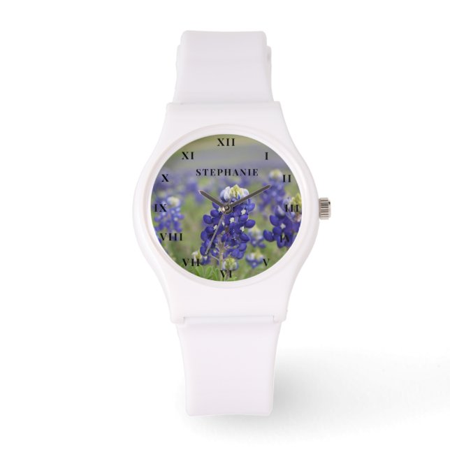 Montre Bluebonnets Texas Flower Lupine Floral (Recto)