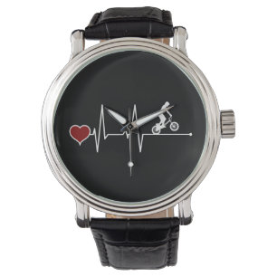 Montre BMX Bike Heartbeat coeur rouge