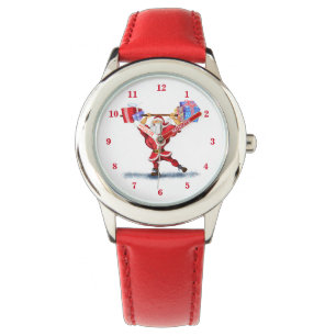 Montre Bodybuilder Santa Claus avec cadeaux de Noël Drôle