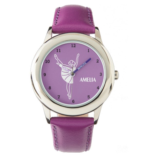 Montre Boho Ballerina Ballet Tutu Fille Pratique Purple (devant)