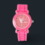 Montre Boho Ballerina Ballet Tutu Girl Exercice rose<br><div class="desc">Belle ballerine rose, ballet, montre tutu. Fille, Parfait pour les enfants. Personnalisez-le avec le nom de votre enfant.</div>