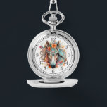Montre Boho Tribal Aquarelle Cheval élégant Chic Femmes<br><div class="desc">Boho Tribal Watercolor Horse Stylish Chic Womans Watches dispose d'un cheval bohème aquarelle fleuri. Créé par Evco Studio www.zazzle.com/store/evcostudio</div>
