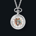 Montre Boho Tribal Aquarelle Cheval élégant Chic Femmes<br><div class="desc">Boho Tribal Watercolor Horse Stylish Chic Womans Watches dispose d'un cheval bohème aquarelle fleuri. Créé par Evco Studio www.zazzle.com/store/evcostudio</div>