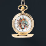 Montre Boho Tribal Aquarelle Cheval élégant Chic Femmes<br><div class="desc">Boho Tribal Watercolor Horse Stylish Chic Womans Watches dispose d'un cheval bohème aquarelle fleuri. Créé par Evco Studio www.zazzle.com/store/evcostudio</div>