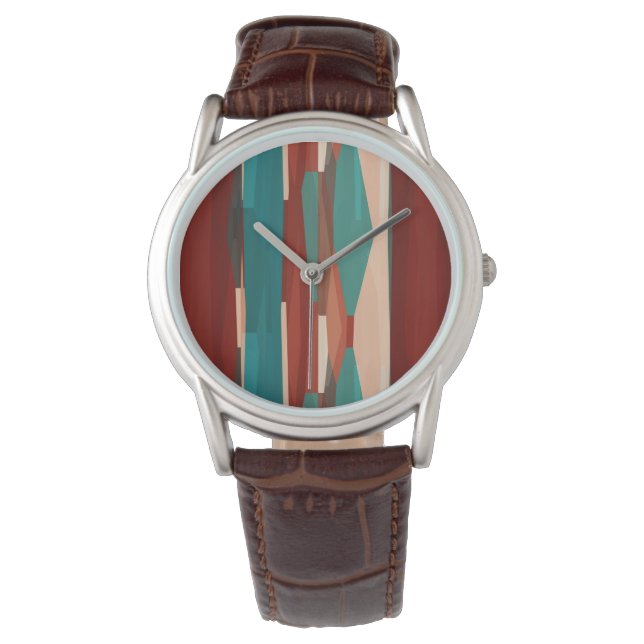 Montre Bois et turquoise (devant)