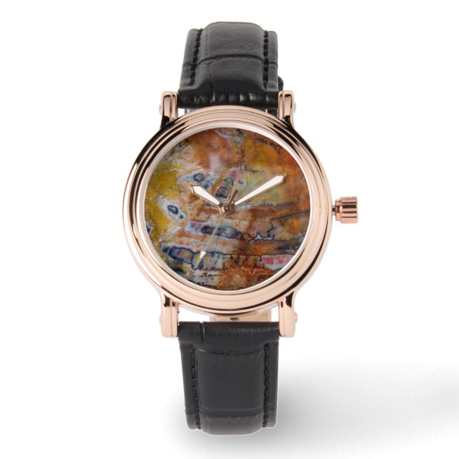 Montre Bois Pétrifié Brun (Recto)